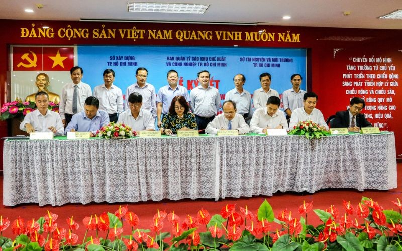 Hình Ảnh Lễ Ký Kết Quy Chế Phối Hợp Hepza - Sở Xây Dựng - Sở Tài Nguyên - Môi Trường | Hiep Phuoc 工业园区股份公司