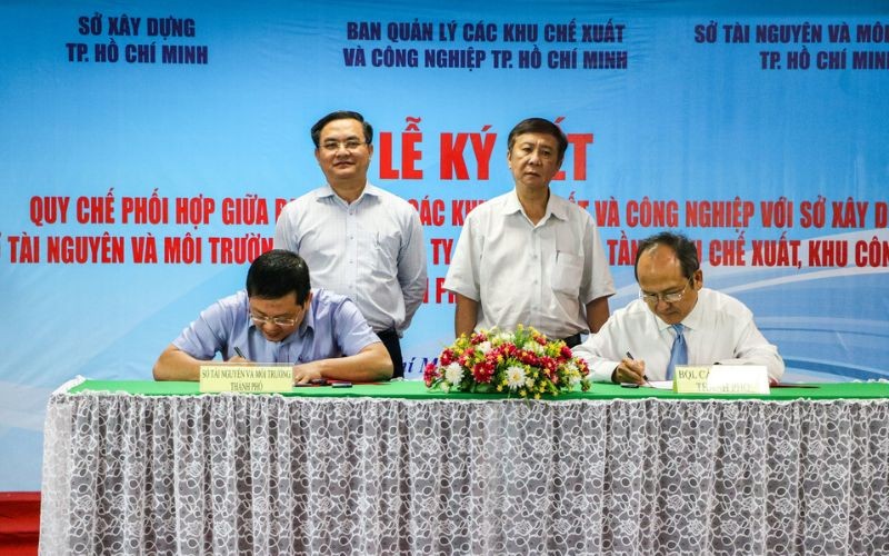 Hình Ảnh Lễ Ký Kết Quy Chế Phối Hợp Hepza - Sở Xây Dựng - Sở Tài Nguyên - Môi Trường | Hiep Phuoc 工业园区股份公司