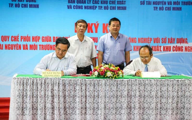 Hình Ảnh Lễ Ký Kết Quy Chế Phối Hợp Hepza - Sở Xây Dựng - Sở Tài Nguyên - Môi Trường | Hiep Phuoc 工业园区股份公司