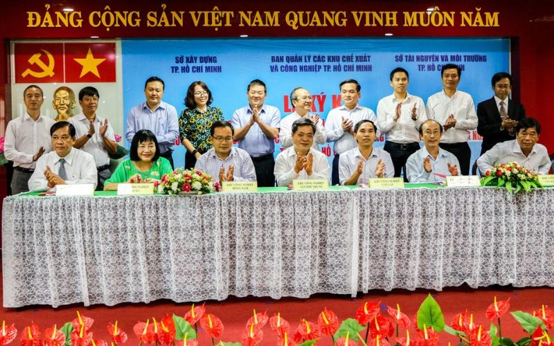 Hình Ảnh Lễ Ký Kết Quy Chế Phối Hợp Hepza - Sở Xây Dựng - Sở Tài Nguyên - Môi Trường | Hiep Phuoc 工业园区股份公司