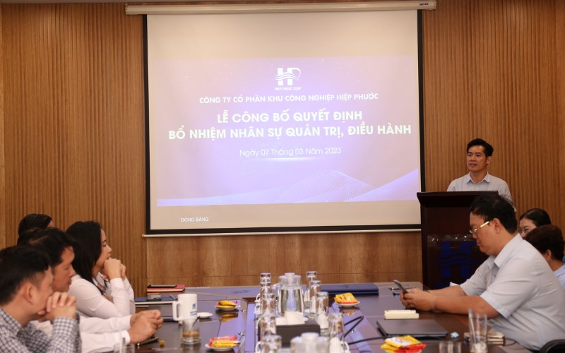 Lễ Công Bố Quyết Định Bổ Nhiệm Nhân Sự Quản Trị, Điều Hành Hipc | Hiep Phuoc 工业园区股份公司