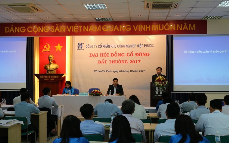Hiep Phuoc Industrial Park Joint Stock Company successfully organized the 2017 Extraordinary General Meeting of Shareholders