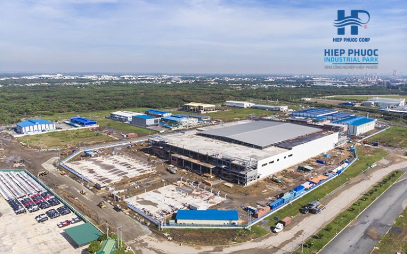 CJ Cau tre Factory is under construction at Phase 2 - Hiep Phuoc Industrial Park
